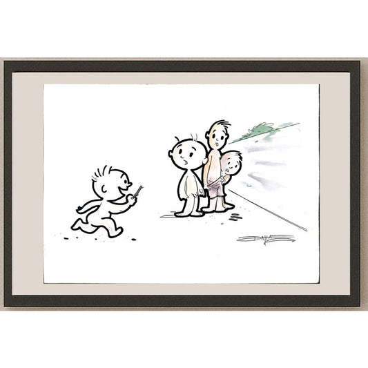 Dattatreya Chiluveru 29x21cm Orijinal Karikatür BOD06153