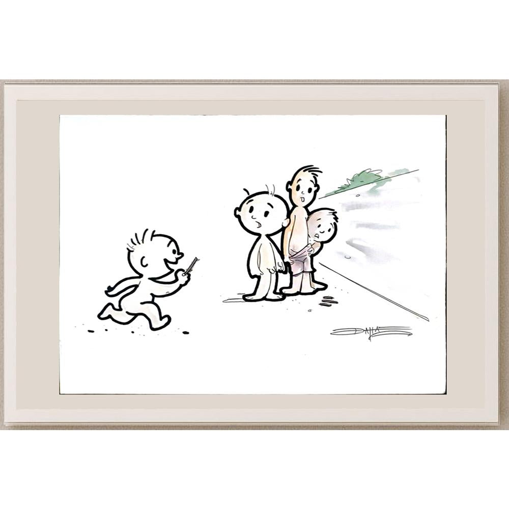 Dattatreya Chiluveru 29x21cm Orijinal Karikatür BOD06153