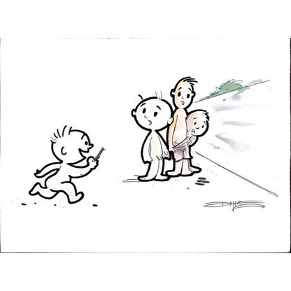 Dattatreya Chiluveru 29x21cm Orijinal Karikatür BOD06153