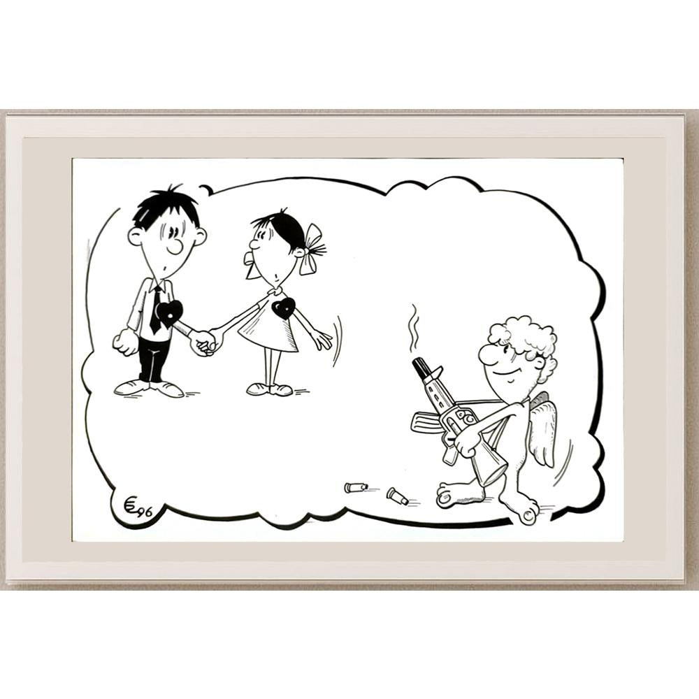 Sergey Birkle 29x21cm Orijinal Karikatür BOD06170