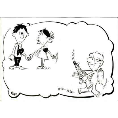 Sergey Birkle 29x21cm Orijinal Karikatür BOD06170