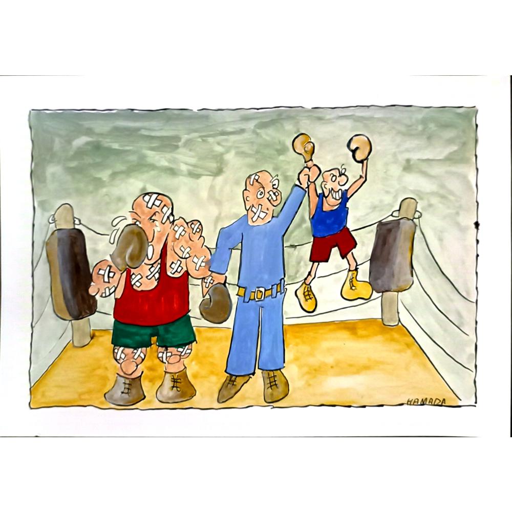 Mamdouh Hamada 29x21cm Orijinal Karikatür BOD06187