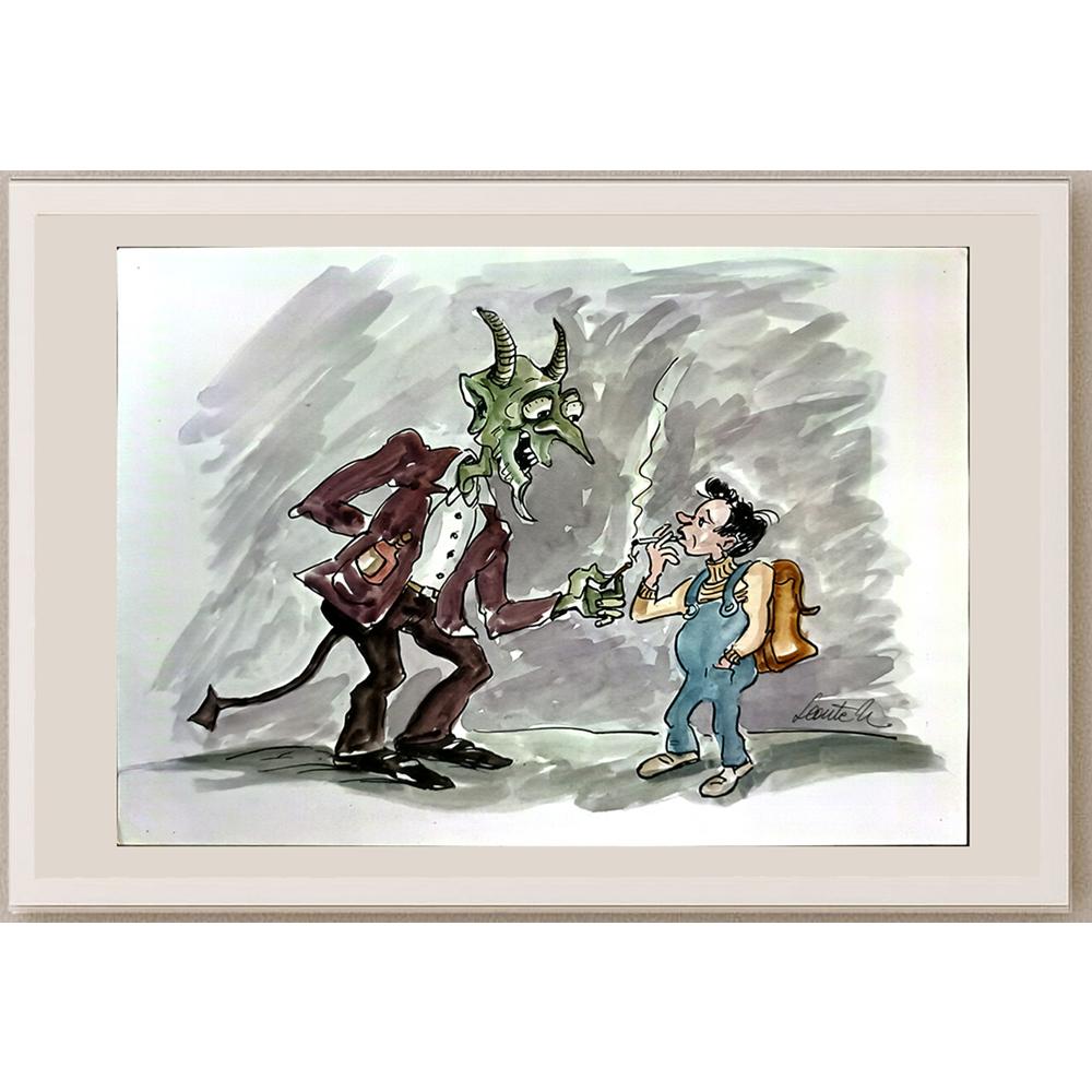 Leonte Nastase 29x21cm Orijinal Karikatür BOD06189