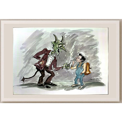 Leonte Nastase 29x21cm Orijinal Karikatür BOD06189