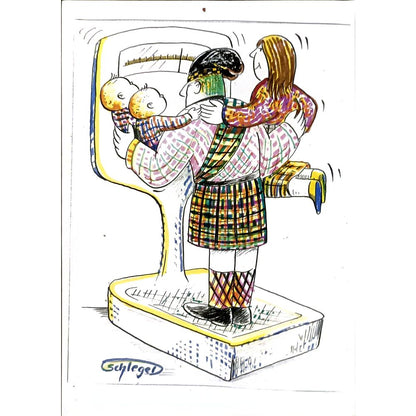 Wolfgang Schlegel 29x21cm Orijinal Karikatür BOD06194