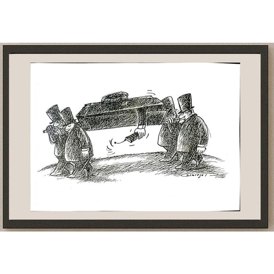 Wolfgang Schlegel 29x21cm Orijinal Karikatür BOD06196