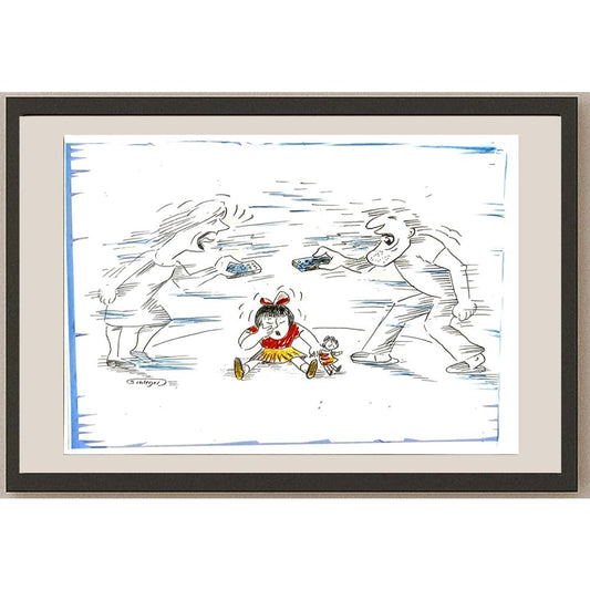 Wolfgang Schlegel 29x21cm Orijinal Karikatür BOD06201