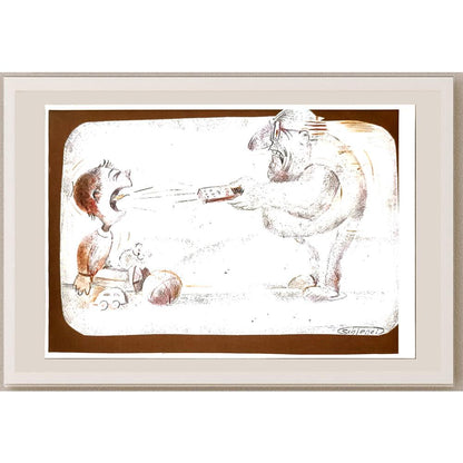 Wolfgang Schlegel 29x21cm Orijinal Karikatür BOD06202