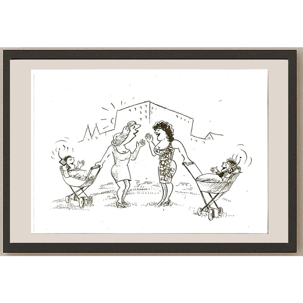 Wolfgang Schlegel 29x21cm Orijinal Karikatür BOD06204