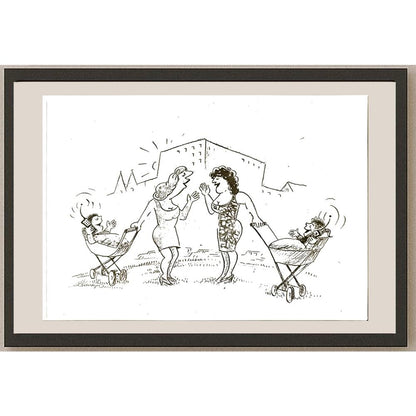 Wolfgang Schlegel 29x21cm Orijinal Karikatür BOD06204