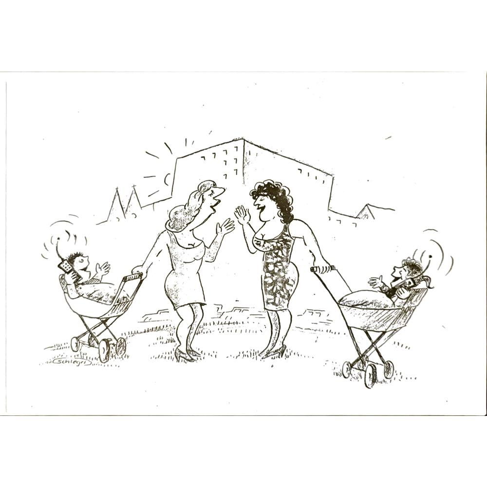 Wolfgang Schlegel 29x21cm Orijinal Karikatür BOD06204