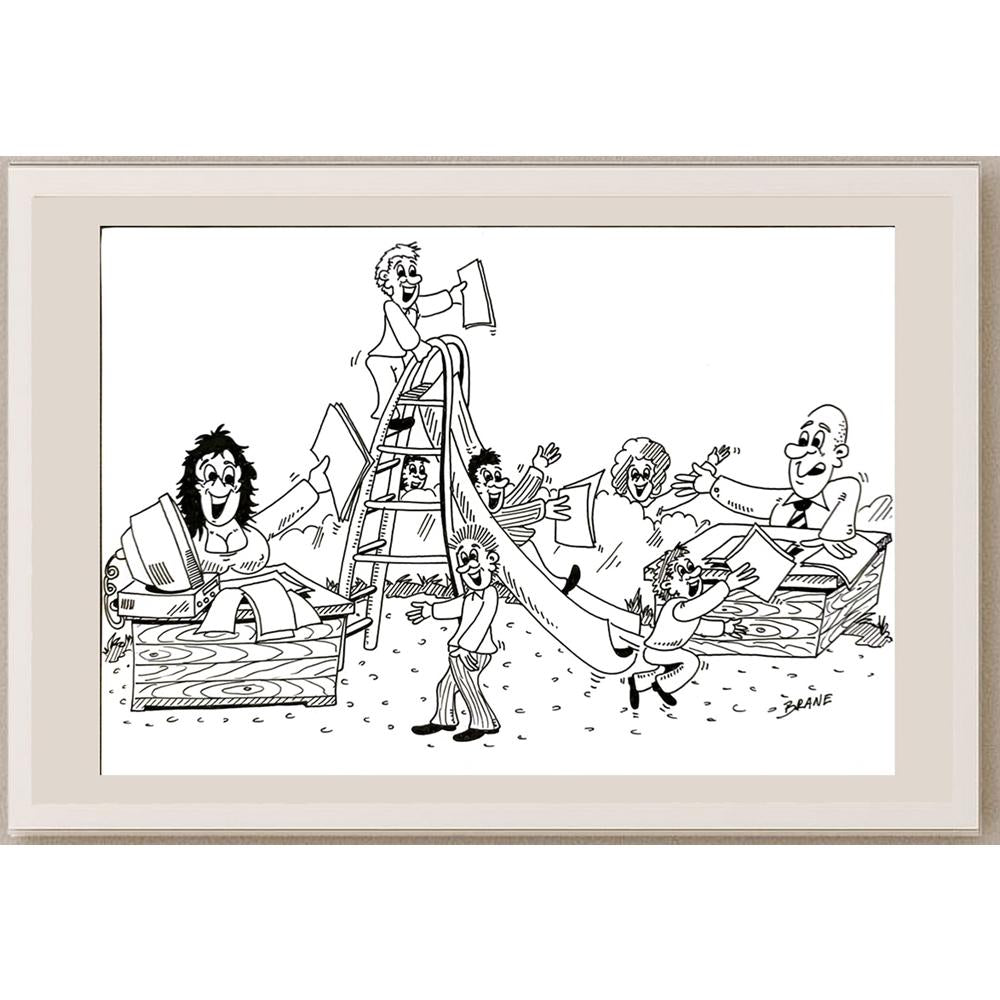 Branko Zupanic 29x21cm Orijinal Karikatür BOD06205