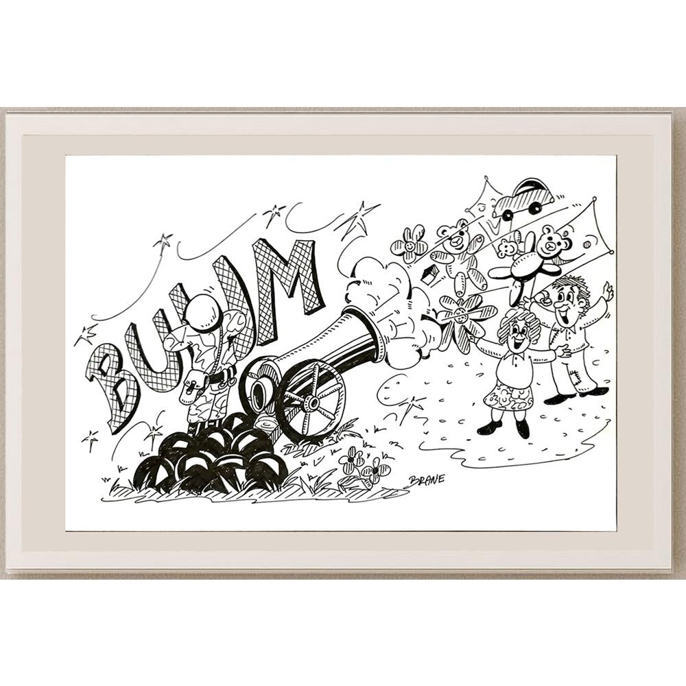 Branko Zupanic 29x21cm Orijinal Karikatür BOD06208