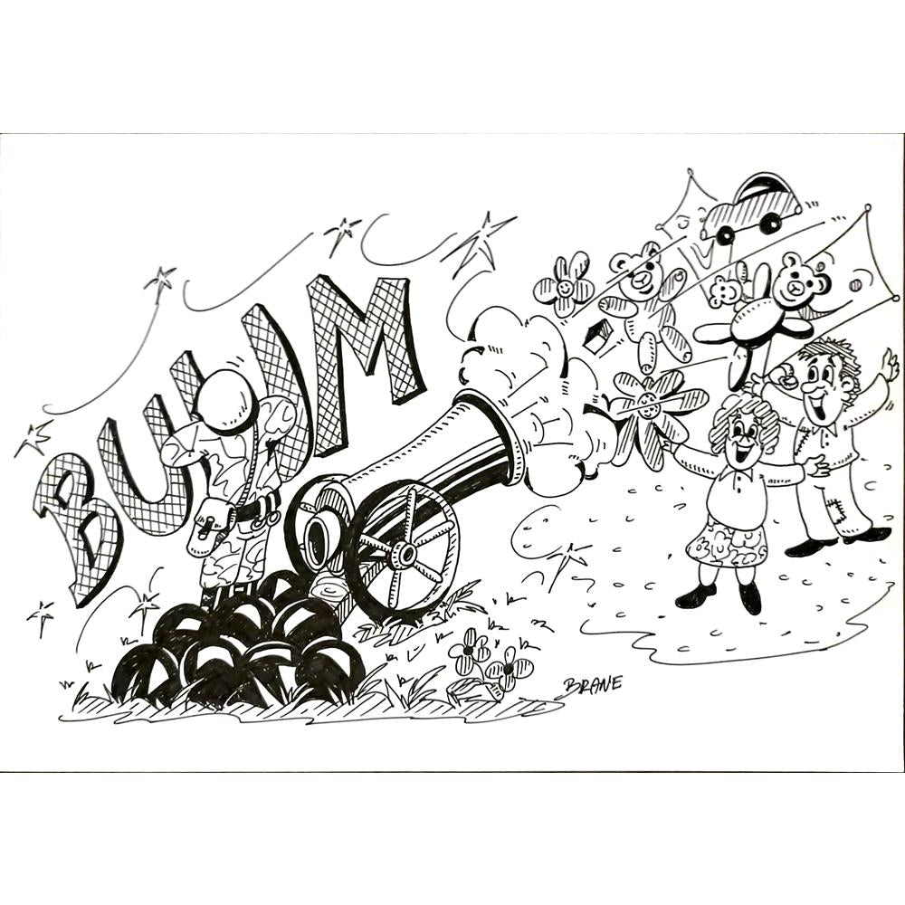 Branko Zupanic 29x21cm Orijinal Karikatür BOD06208