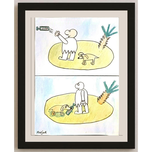 Marjan Rezaie 29x21cm Orijinal Karikatür BOD06210