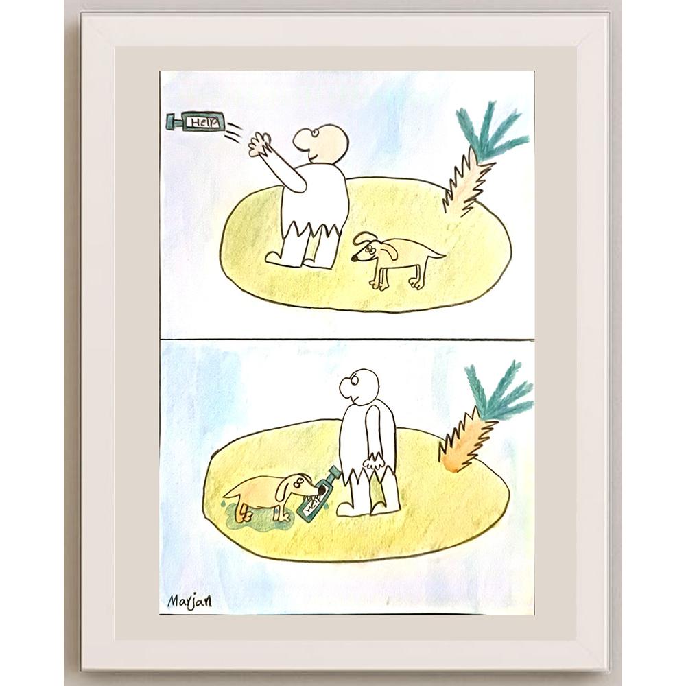 Marjan Rezaie 29x21cm Orijinal Karikatür BOD06210