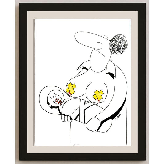 Anton Kotreba 29x21cm Orijinal Karikatür BOD06211