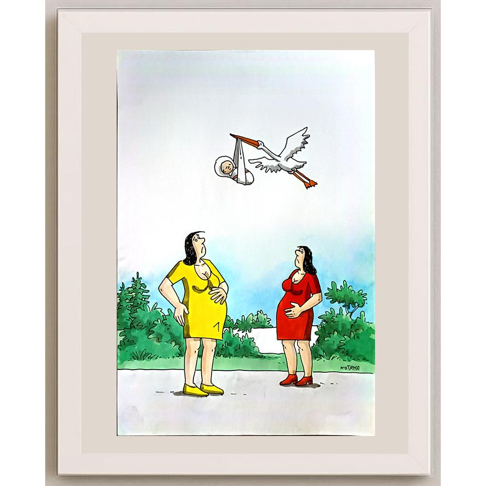 Lubomir Kotrha 29x21cm Orijinal Karikatür BOD06212