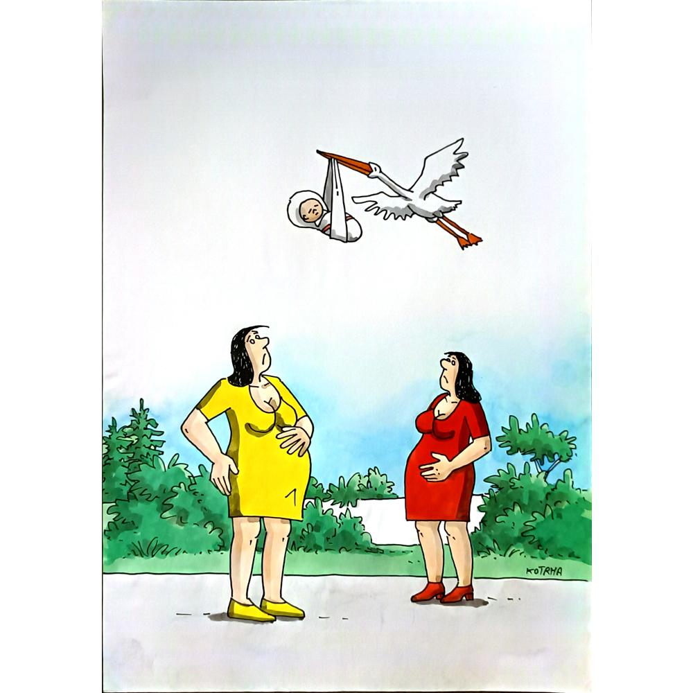 Lubomir Kotrha 29x21cm Orijinal Karikatür BOD06212