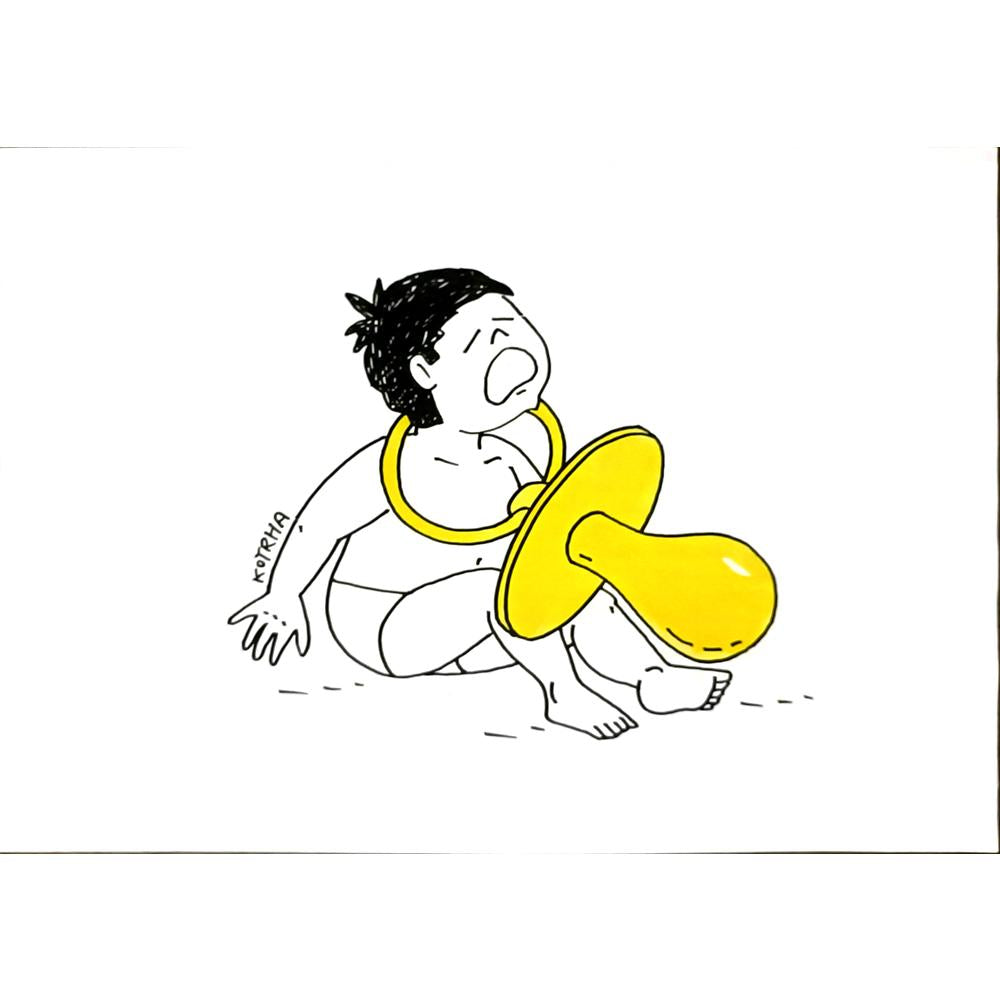 Lubomir Kotrha 29x21cm Orijinal Karikatür BOD06213