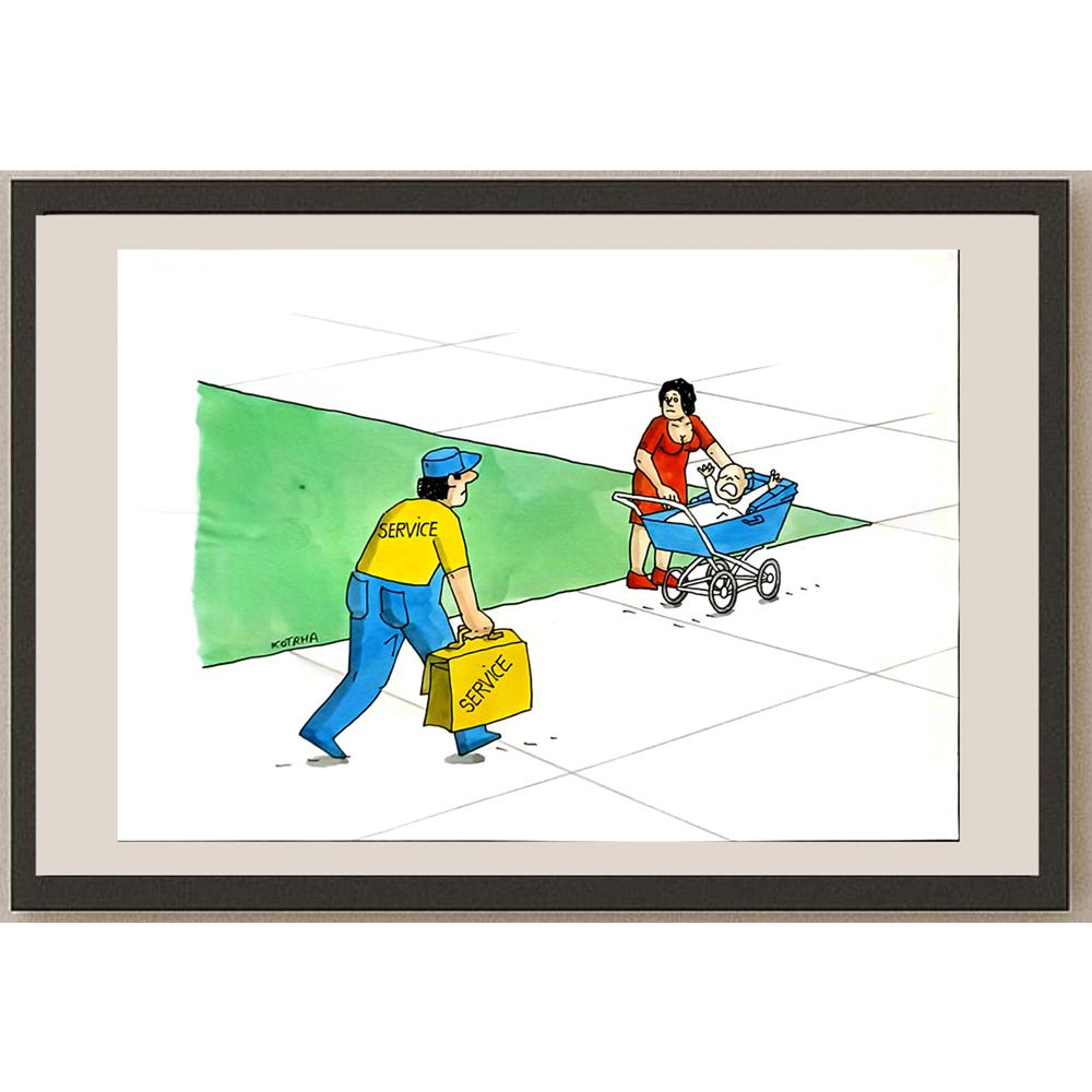 Lubomir Kotrha 29x21cm Orijinal Karikatür BOD06214