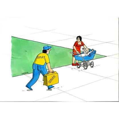 Lubomir Kotrha 29x21cm Orijinal Karikatür BOD06214