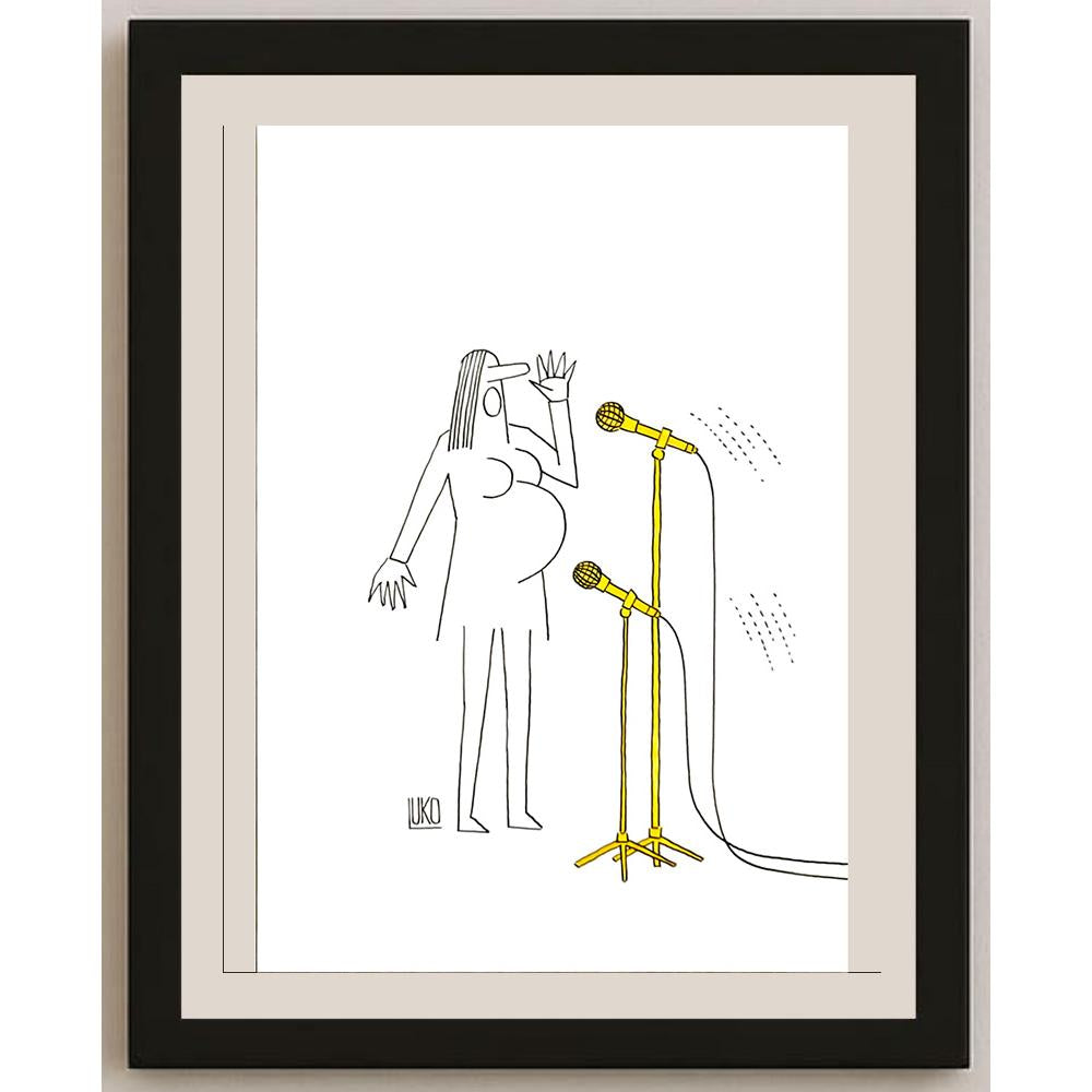 Peter Luko 29x21cm Orijinal Karikatür BOD06216