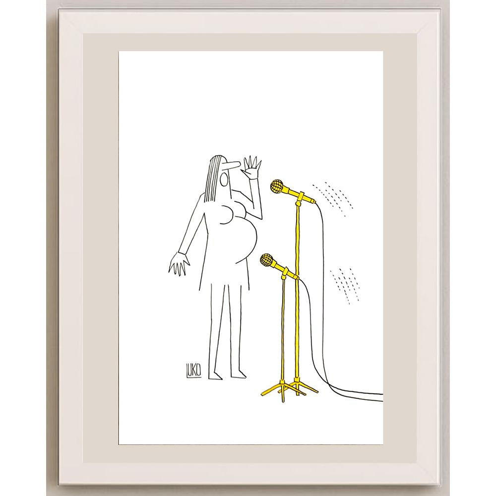 Peter Luko 29x21cm Orijinal Karikatür BOD06216