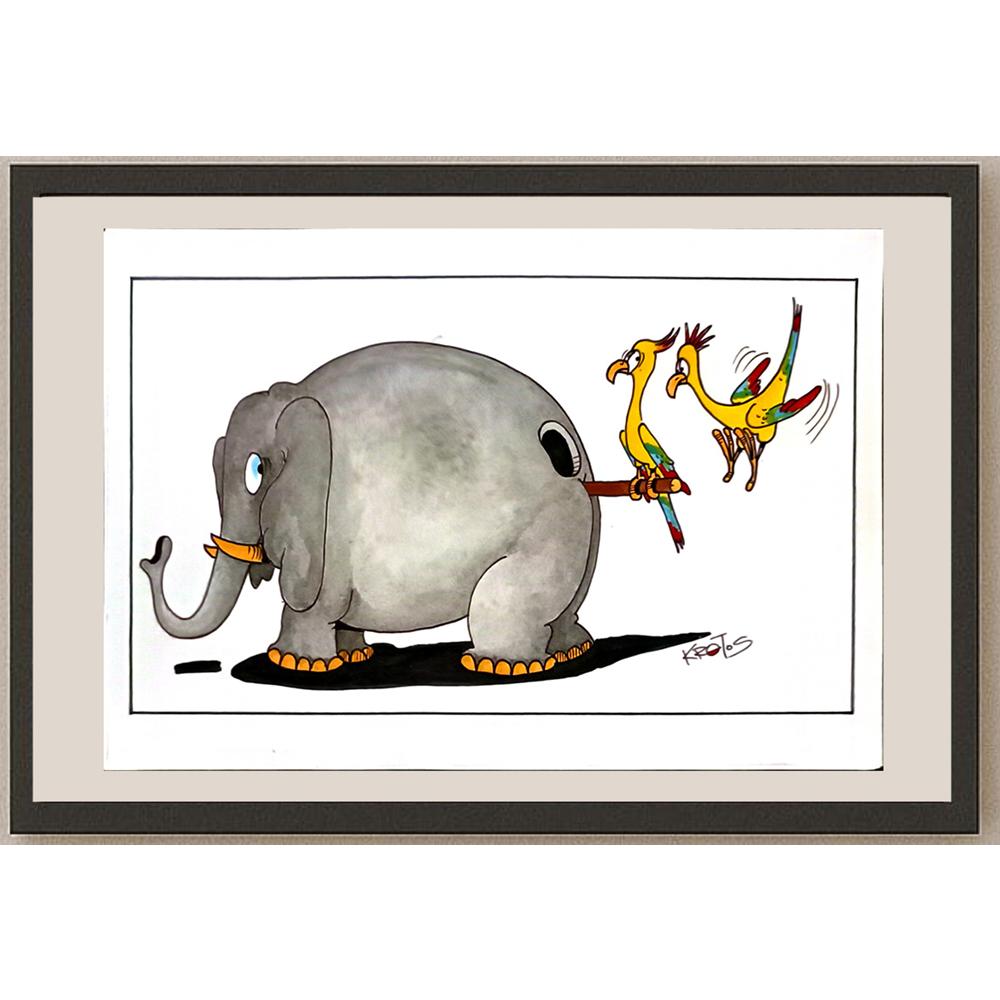 Tadeusz Krotos 29x21cm Orijinal Karikatür BOD06221
