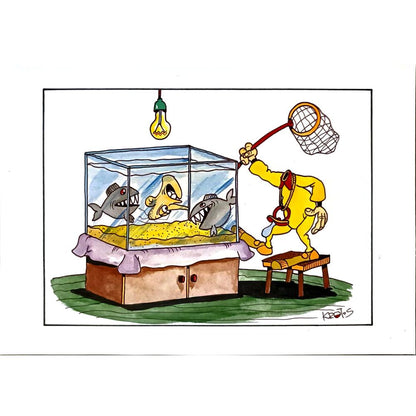 Tadeusz Krotos 29x21cm Orijinal Karikatür BOD06224