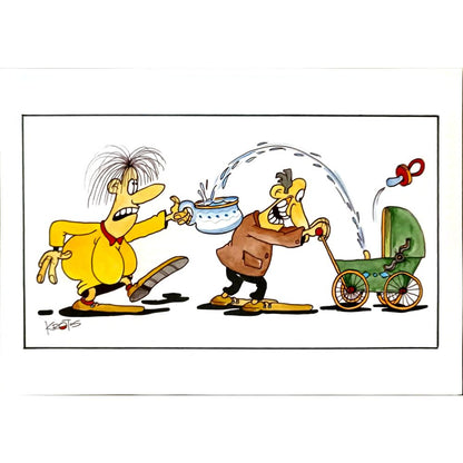 Tadeusz Krotos 29x21cm Orijinal Karikatür BOD06225