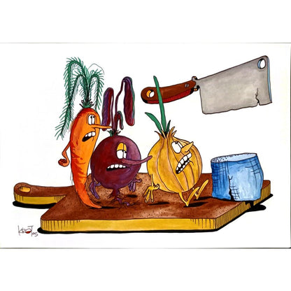 Tadeusz Krotos 29x21cm Orijinal Karikatür BOD06226