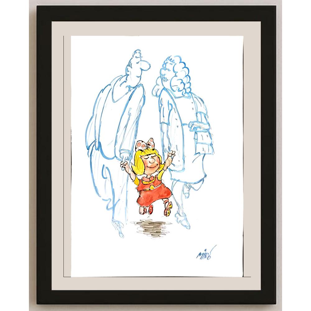 Georgijevski Miroslav 29x21cm Orijinal Karikatür BOD06235