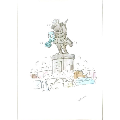 Radek Machata 29x21cm Orijinal Karikatür BOD06243
