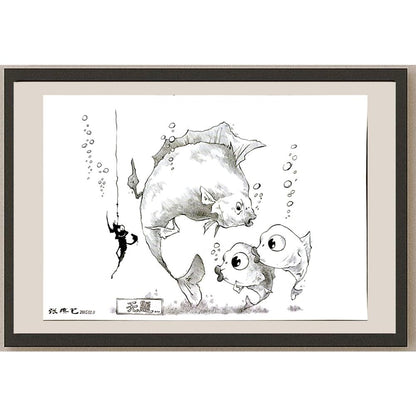 Zhang Tao 29x21cm Orijinal Karikatür BOD06247