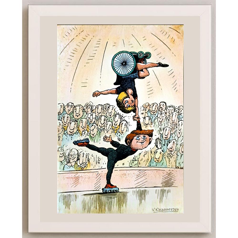 Vladimir Kazanevsky 29x21cm Orijinal Karikatür BOD06252