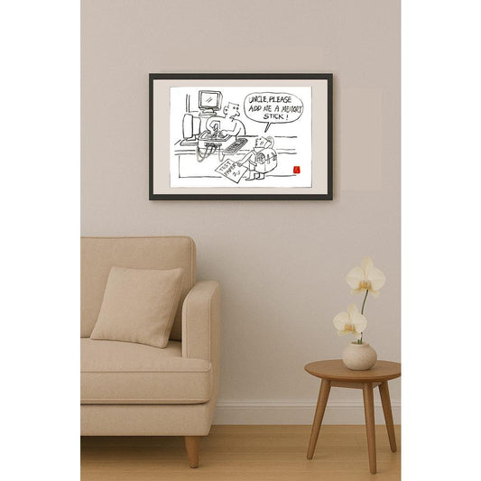 Ye Ting 29x21cm Orijinal Karikatür BOD06255