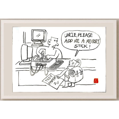 Ye Ting 29x21cm Orijinal Karikatür BOD06255