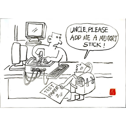 Ye Ting 29x21cm Orijinal Karikatür BOD06255