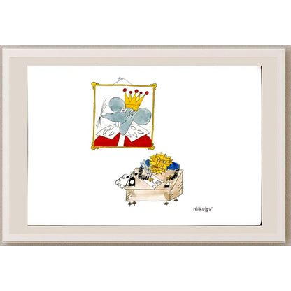 Unknown 29x21cm Orijinal Karikatür BOD06256
