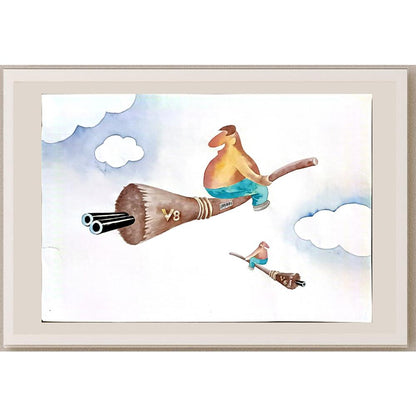 Wei Li 29x21cm Orijinal Karikatür BOD06258