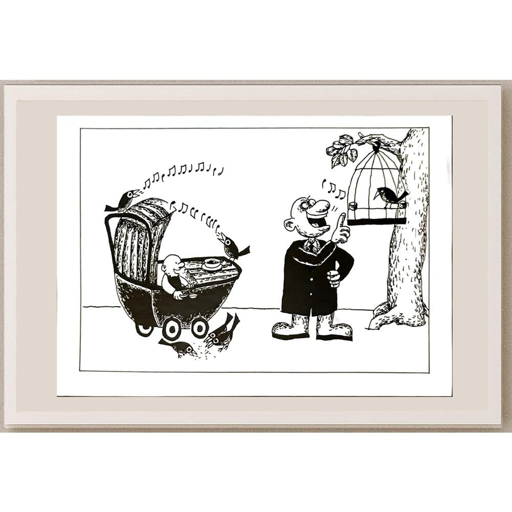 Wei Li 29x21cm Orijinal Karikatür BOD06259