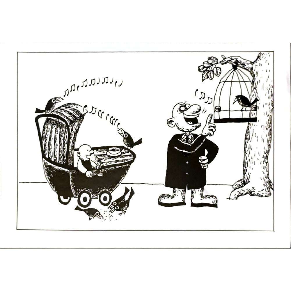 Wei Li 29x21cm Orijinal Karikatür BOD06259