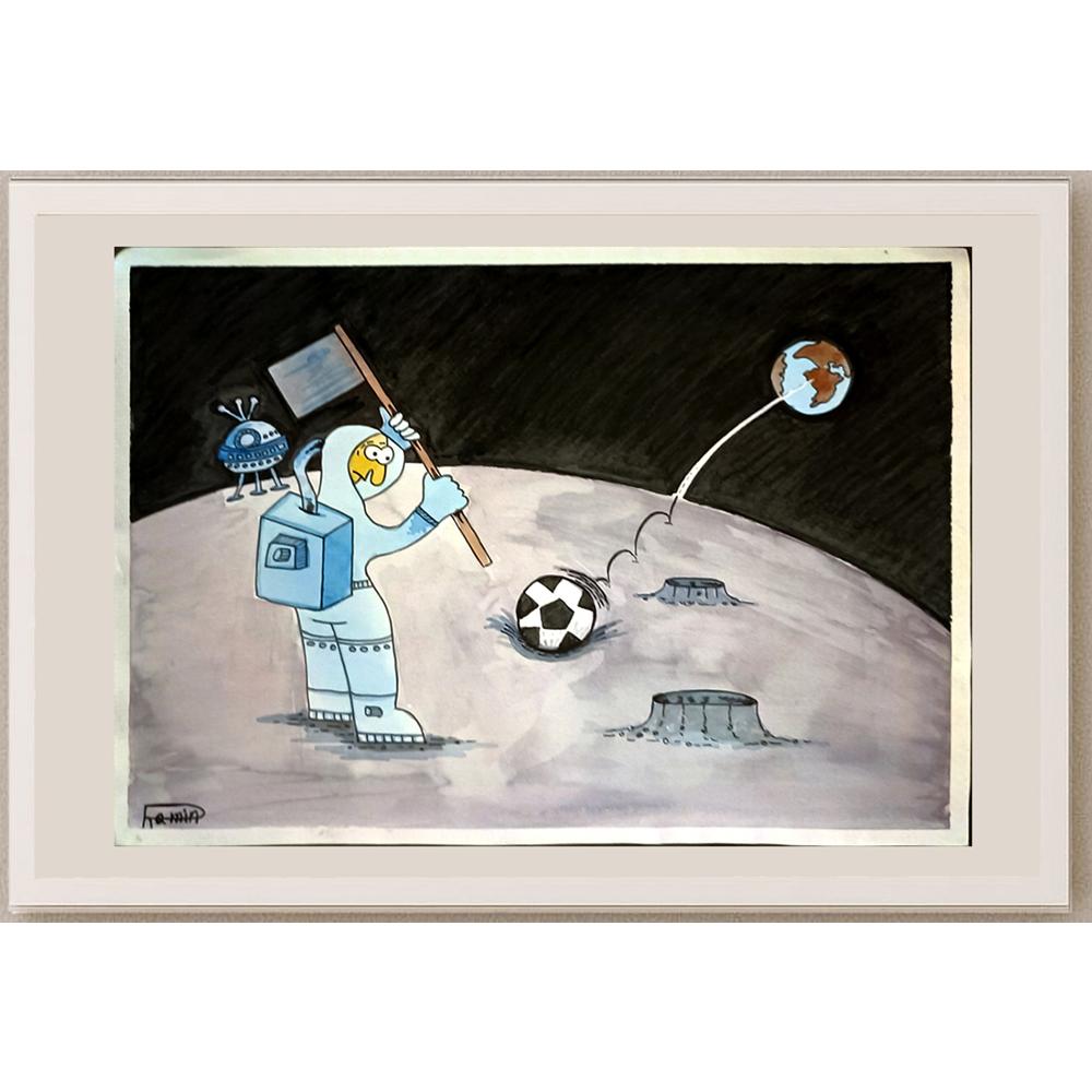 Ramin Rezaie 29x21cm Orijinal Karikatür BOD06264