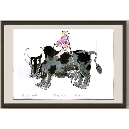 Cheng Shibi 29x21cm Orijinal Karikatür BOD06274