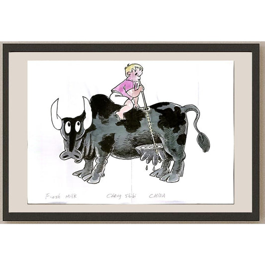 Cheng Shibi 29x21cm Orijinal Karikatür BOD06274