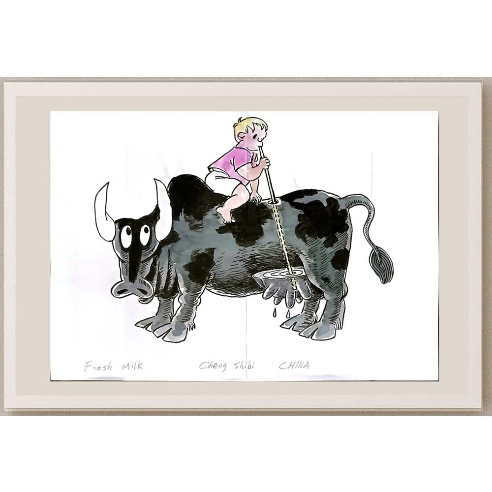 Cheng Shibi 29x21cm Orijinal Karikatür BOD06274