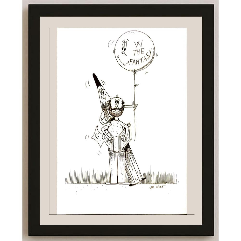 Beppe Battaçlia 29x21cm Orijinal Karikatür BOD06279