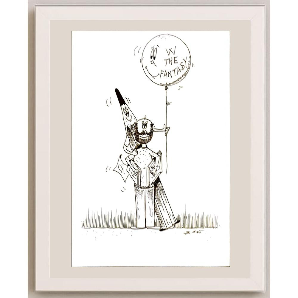 Beppe Battaçlia 29x21cm Orijinal Karikatür BOD06279