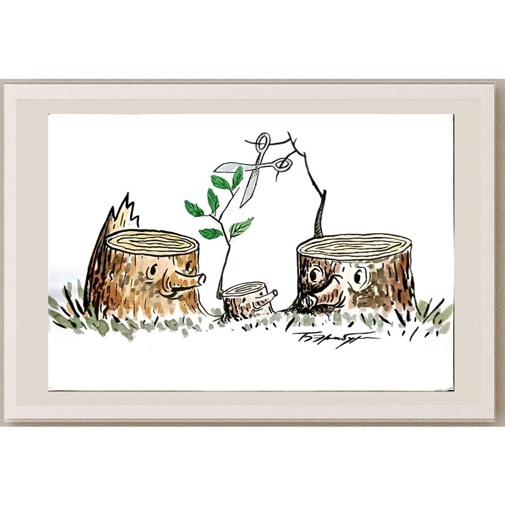 Boris Erenburg 29x21cm Orijinal Karikatür BOD06283